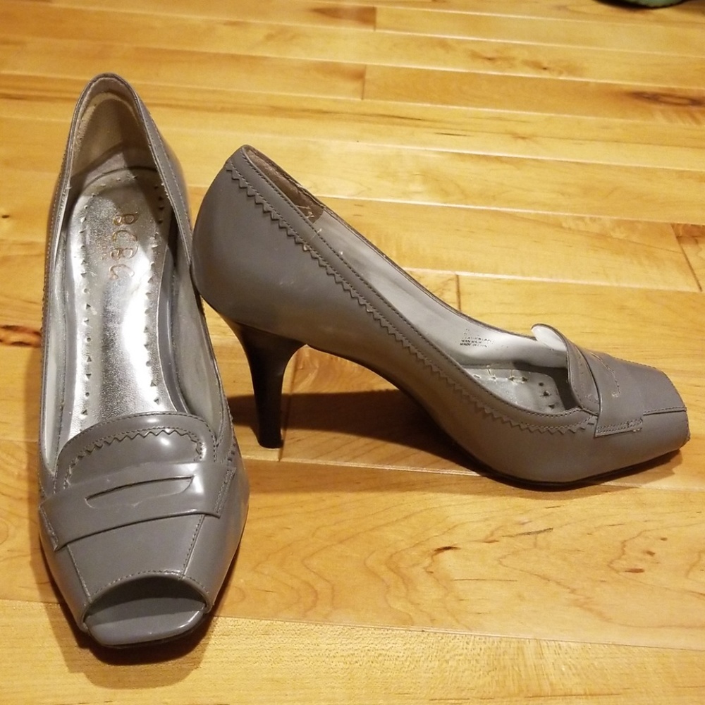 BCBG Paris Grey Peep Toe heels